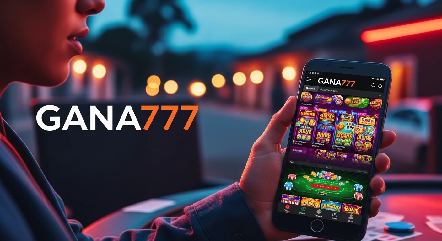 Gana777 casino online en Guatemala con jugador usando app móvil y juegos de casino